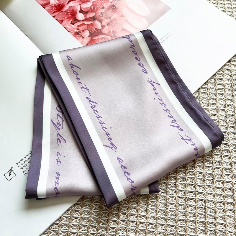 FONYVE Silk Head Scarf for Hair Fashion Headwrap for Women Lightweight Neck Tie - Image 1